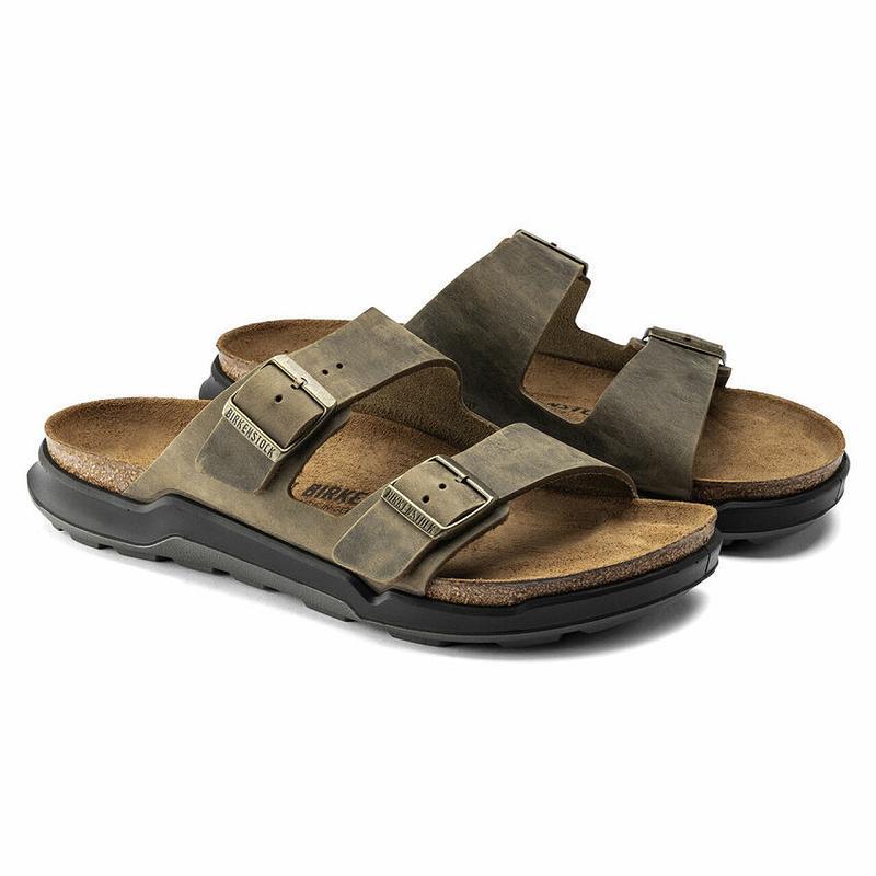 Birkenstock Ct Oiled Læder Arizona Herre Khaki | DK 233FDN